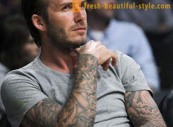 40 tetování Beckham: jejich interpretace a umístění na těle