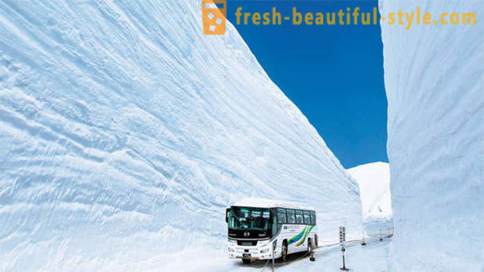 Amazing snow koridor v Japonsku