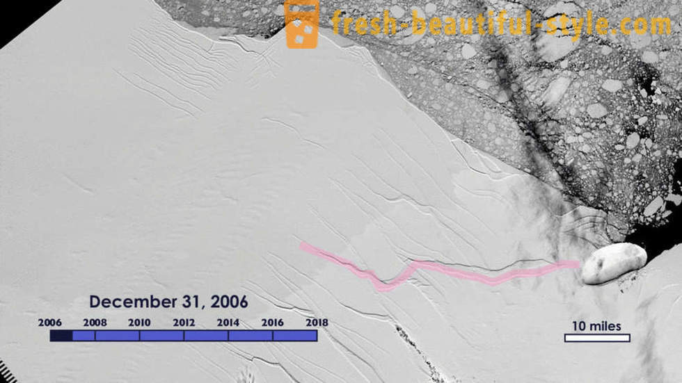 Iceberg z Antarktidy ulomil na ploše více než dvou Moskvě