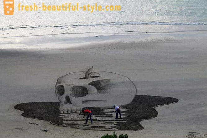 3D-kresby na písku