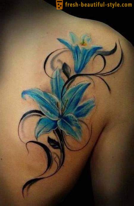 Tetování lily - hodnota a umístění aplikace