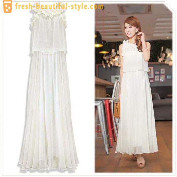 Dlouhé bílé šaty - speciální prvek šatníku žen
