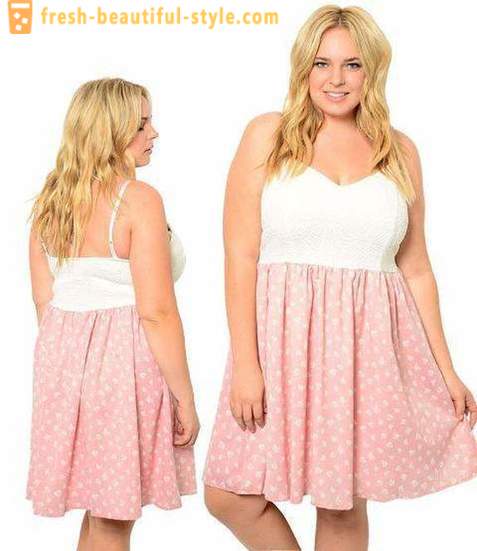 Letní Šatová sukně pro obézní ženy. Tipy pro výběr a fotografiích