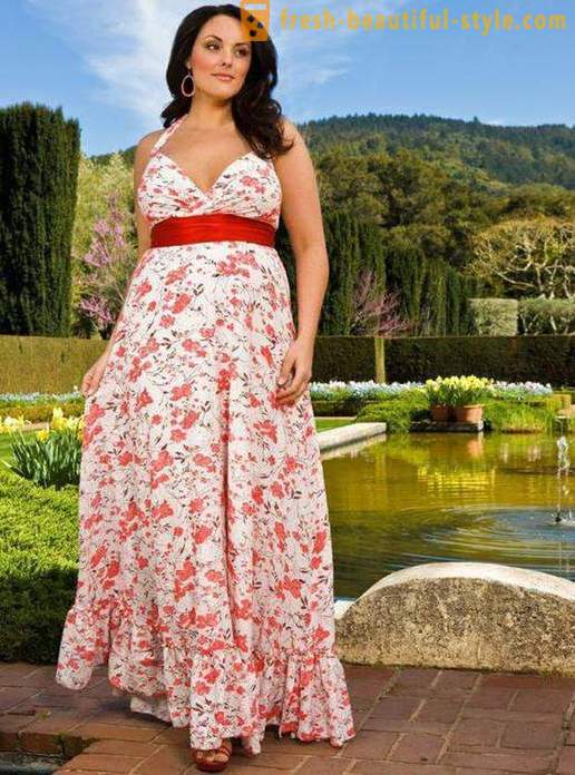 Letní Šatová sukně pro obézní ženy. Tipy pro výběr a fotografiích