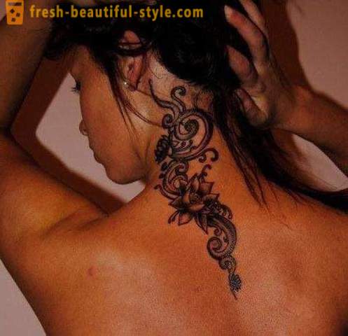 Tetování na krku: hodnoty různých vzorů